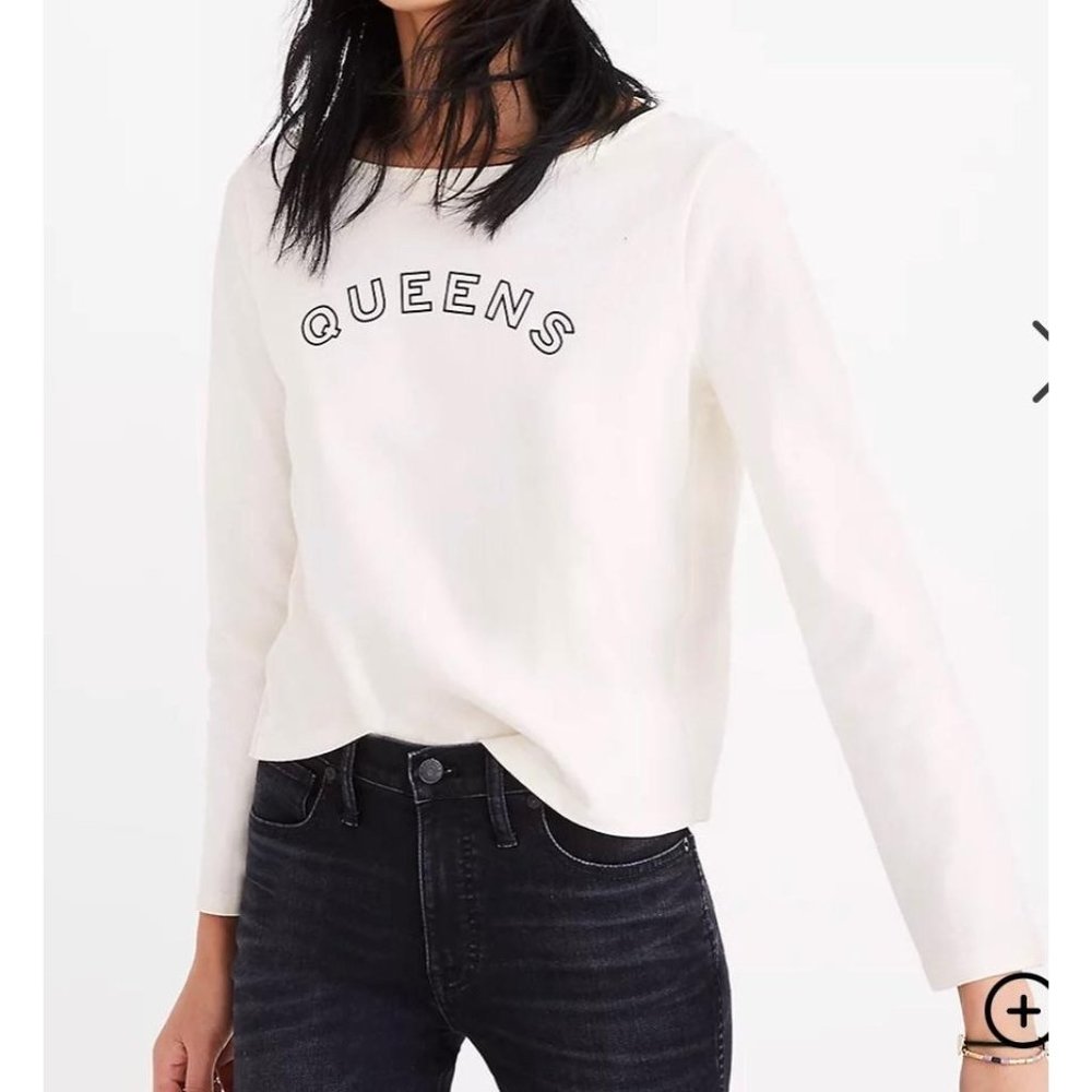 Madewell Queens Graphic Top Ivory Size XXS